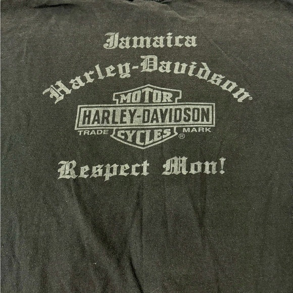 Harley-Davidson Graphic Skull Jamaica Respect Mon! Distressed XL Thrasher Cotton - Picture 3 of 10